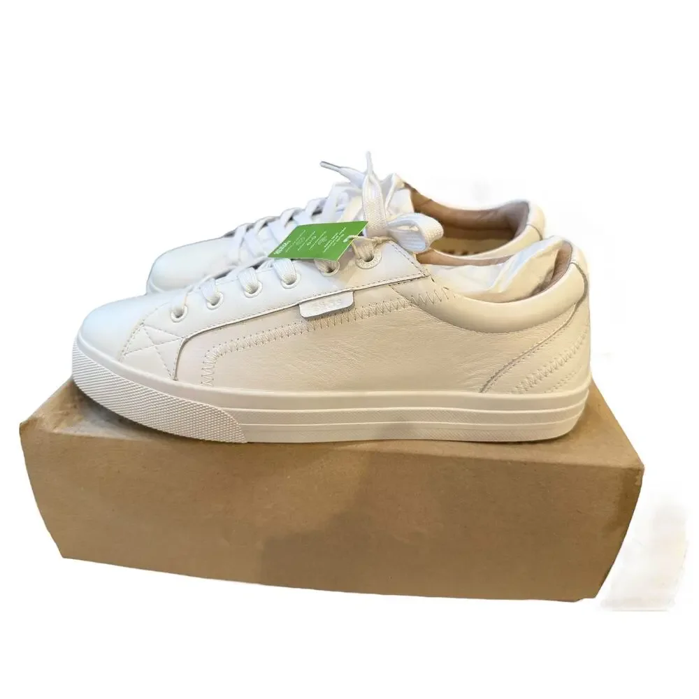 Taos Women's White Leather Plim Soul Lux Athletic Sneakers Size 10.5 M